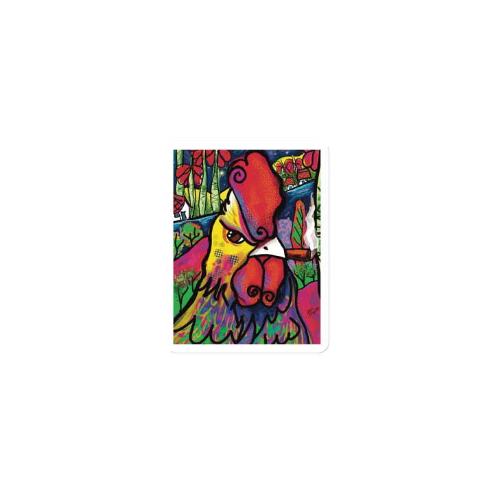 Rooster Rhapsody Die-Cut Magnets product image (1)