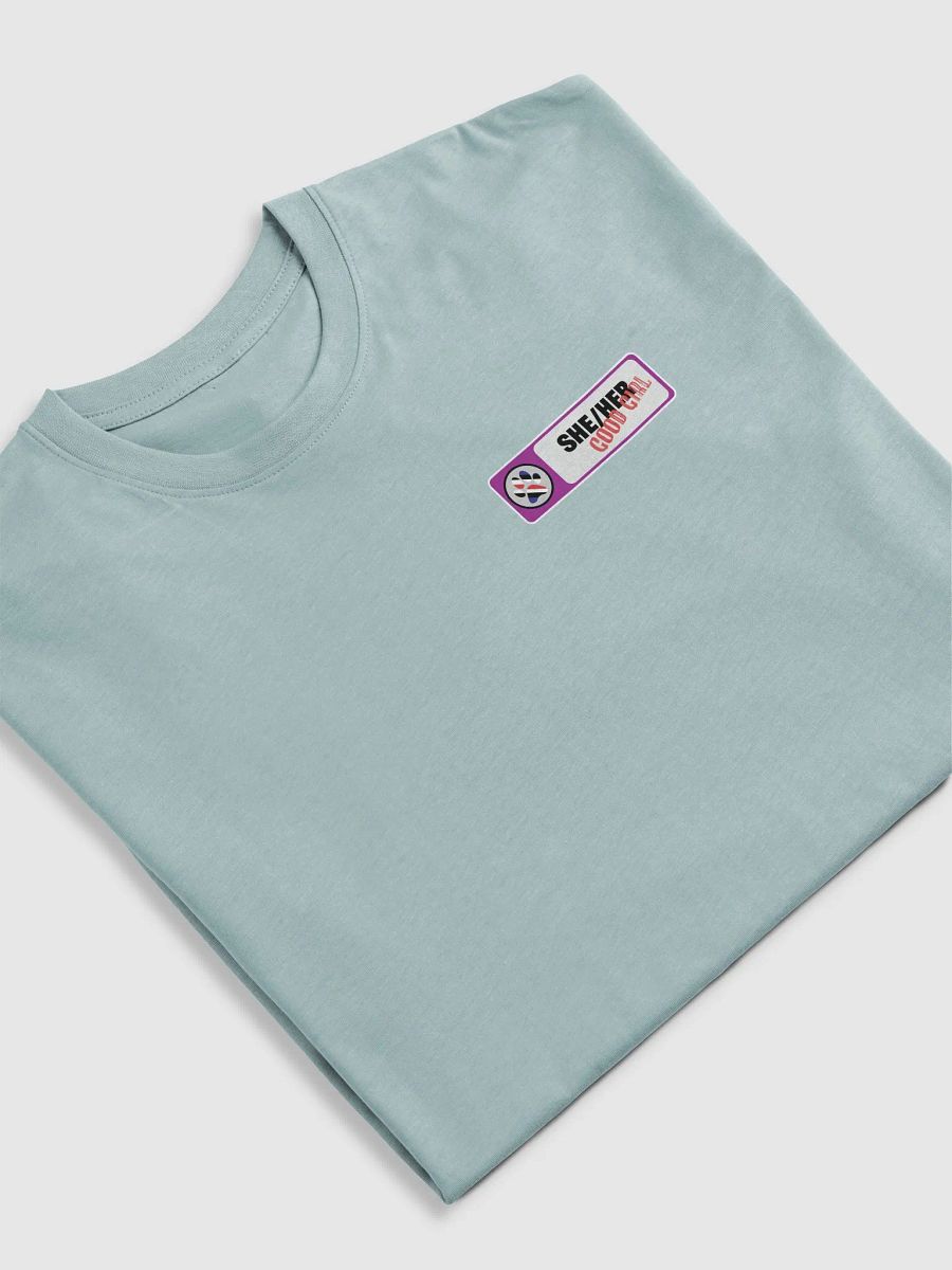 She/Her Good Girl Paw Print Nametag Tee product image (5)
