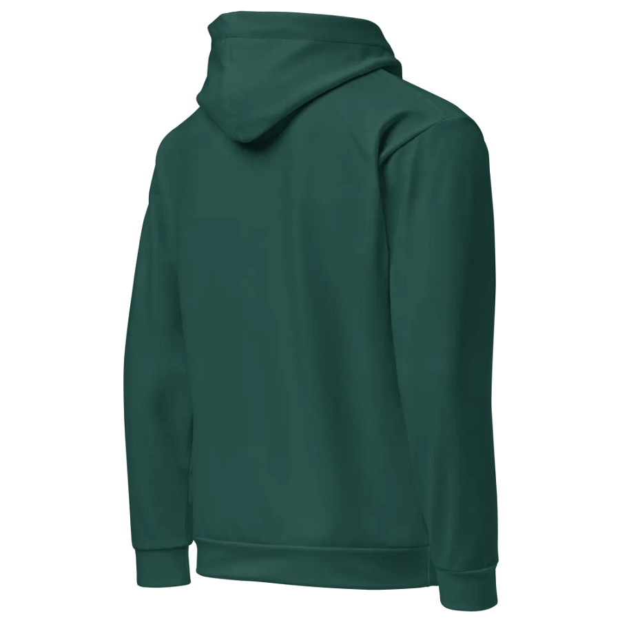 Plain Dark Green Soft Summer Unisex Recycled Polyester Heavyweight Premium Hoodie by Treasure Pie product image (4)