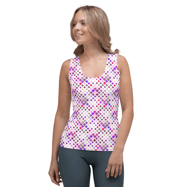 Colorful Square Pattern Design Tank Top - Ver 5 product image (1)