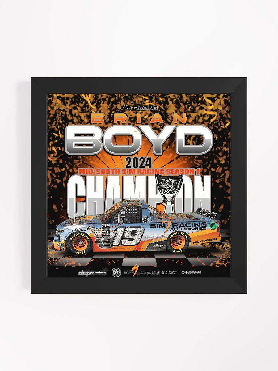 Brian Boyd Championship Sim Racing Accessories Plaque product image (2)