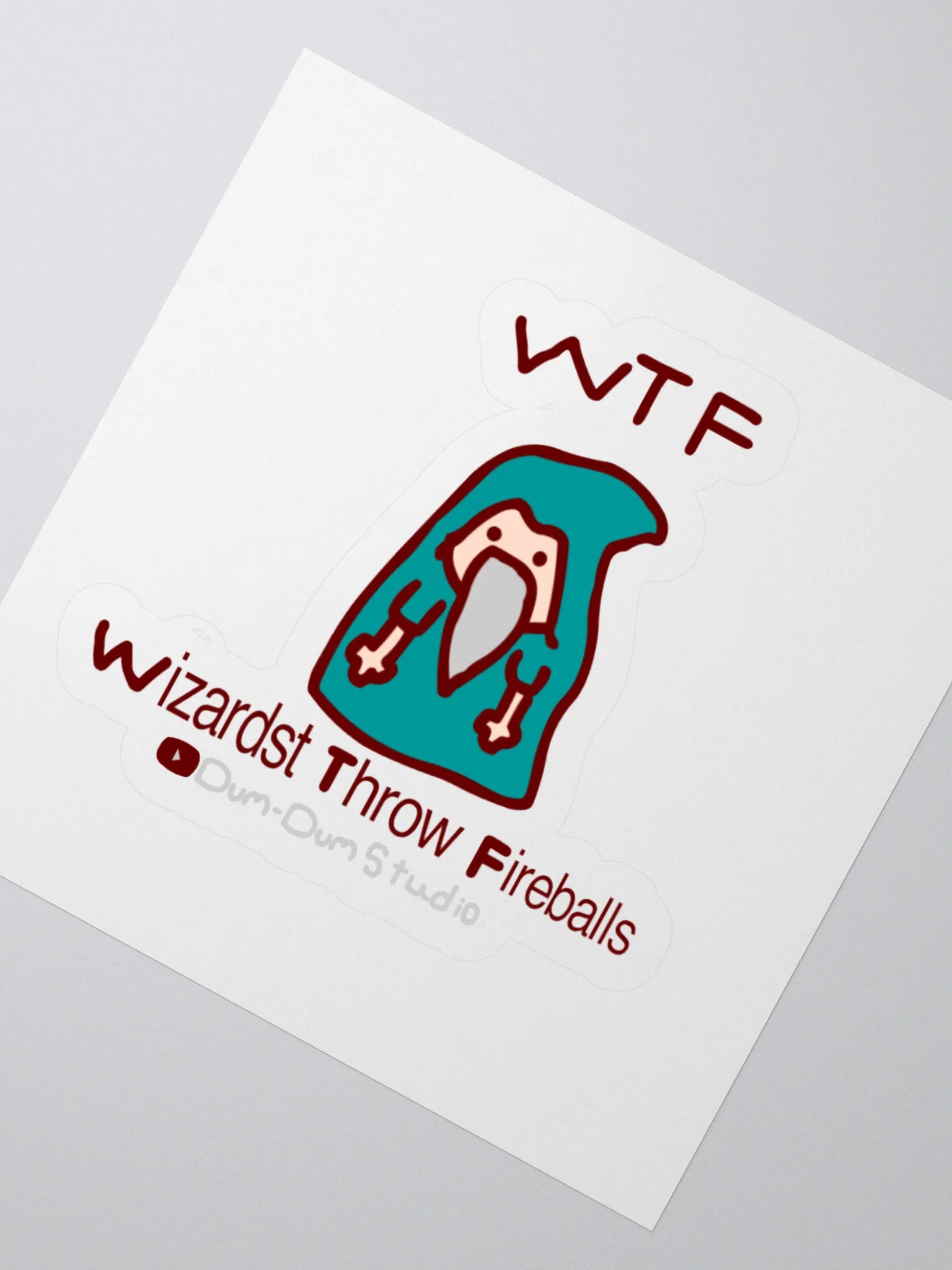 WTF wizards throw fireball sticker product image (8)