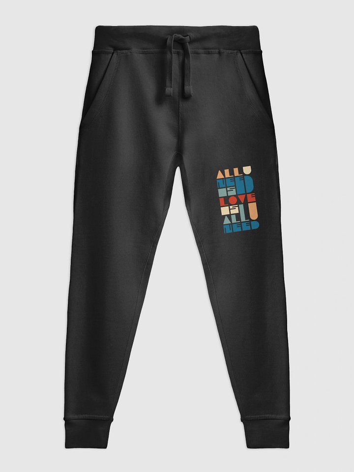 All You Need Is Love. Love Block Typography Fleece Joggers product image (1)