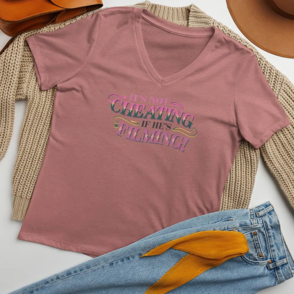 It's not Cheating If He's Filming Women's V-neck Tee product image (20)