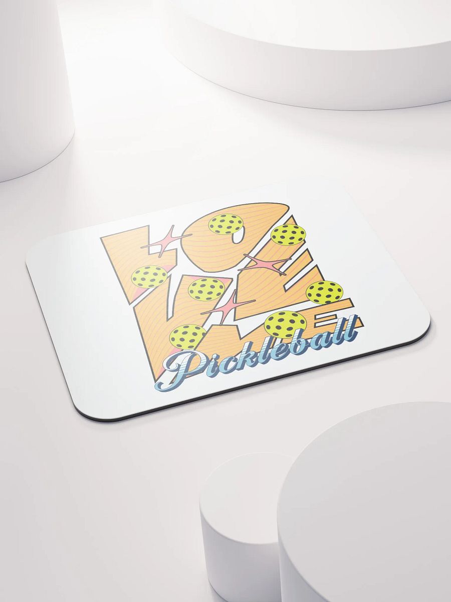 Love Me Pickleball Orange Wood Mouse Pad product image (4)