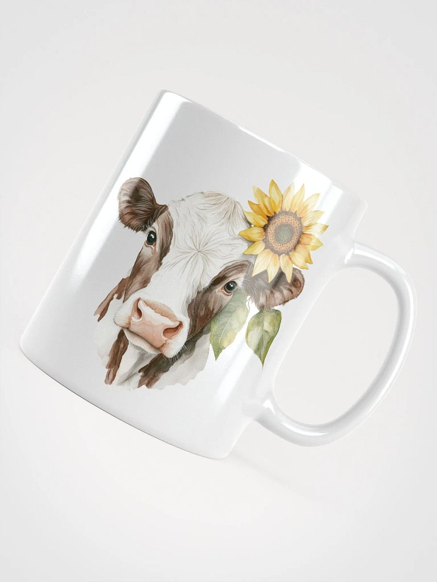Sunflower Cow White Glossy Mug product image (12)
