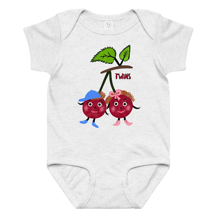 Cherry Twins Baby Jersey Bodysuit product image (3)