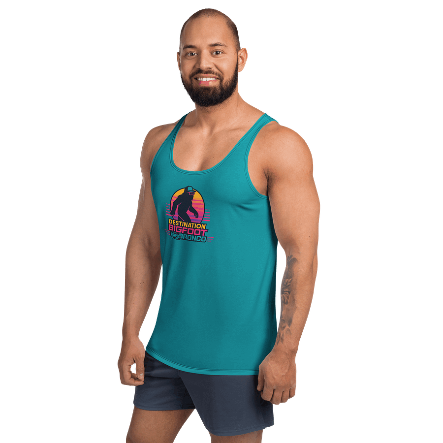 Synthsquatch Fitness Tank Top (Teal) product image (2)