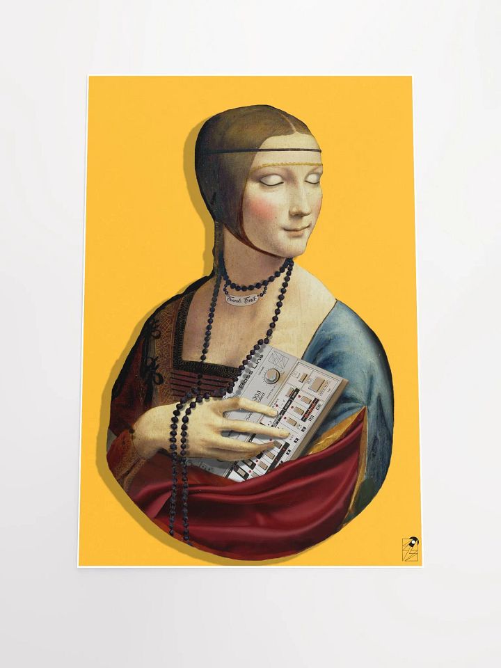TB 303 Chill-out Lady by Frank Fonik , Techno EDM Matte Paper Poster product image (2)