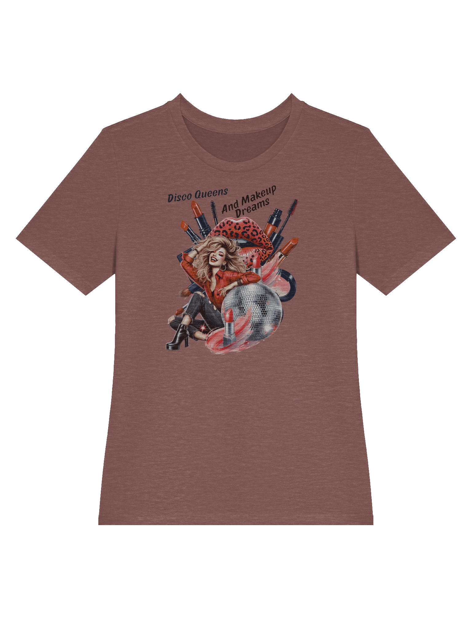 Women's Supersoft Relaxed-fit T-Shirt Disco Queens and Makeup Dreams Graphic product image (7)