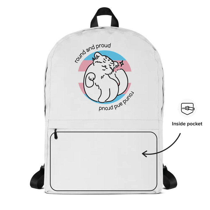 Round and Proud Manul Transgender Version - Backpack product image (2)