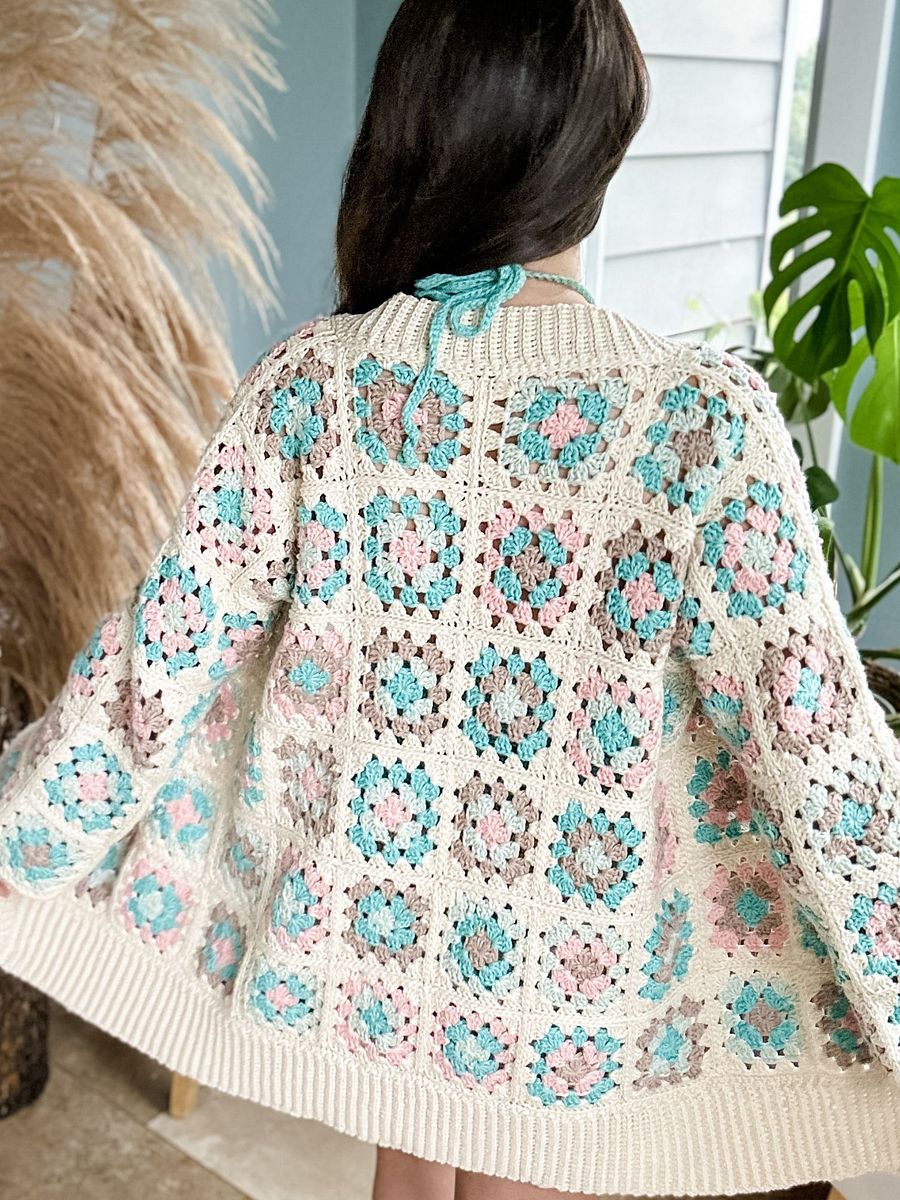 Granny Style Cardigan Crochet Pattern product image (3)