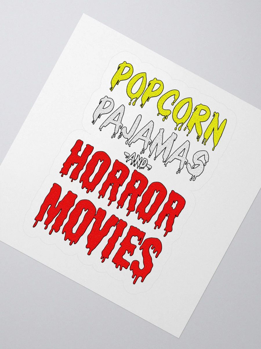 Popcorn Pajamas And Horror Movies Sticker product image (2)