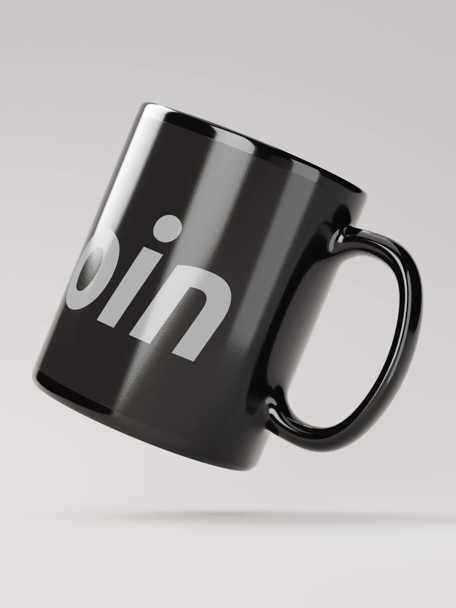 Bitcoin Logo Black Mug product image (4)