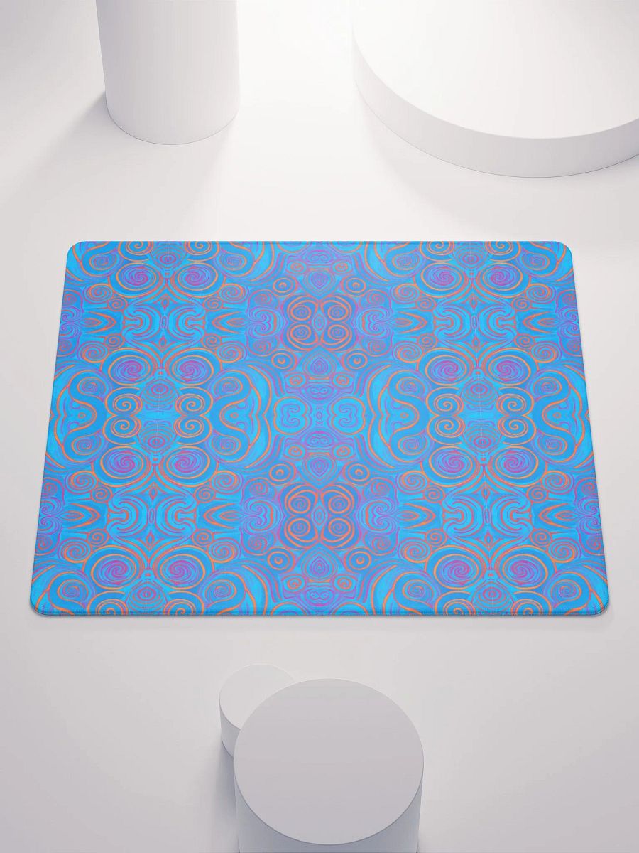 Funky Blue Dreams Liquid Tie-Dye Gaming Mouse Pad product image (2)