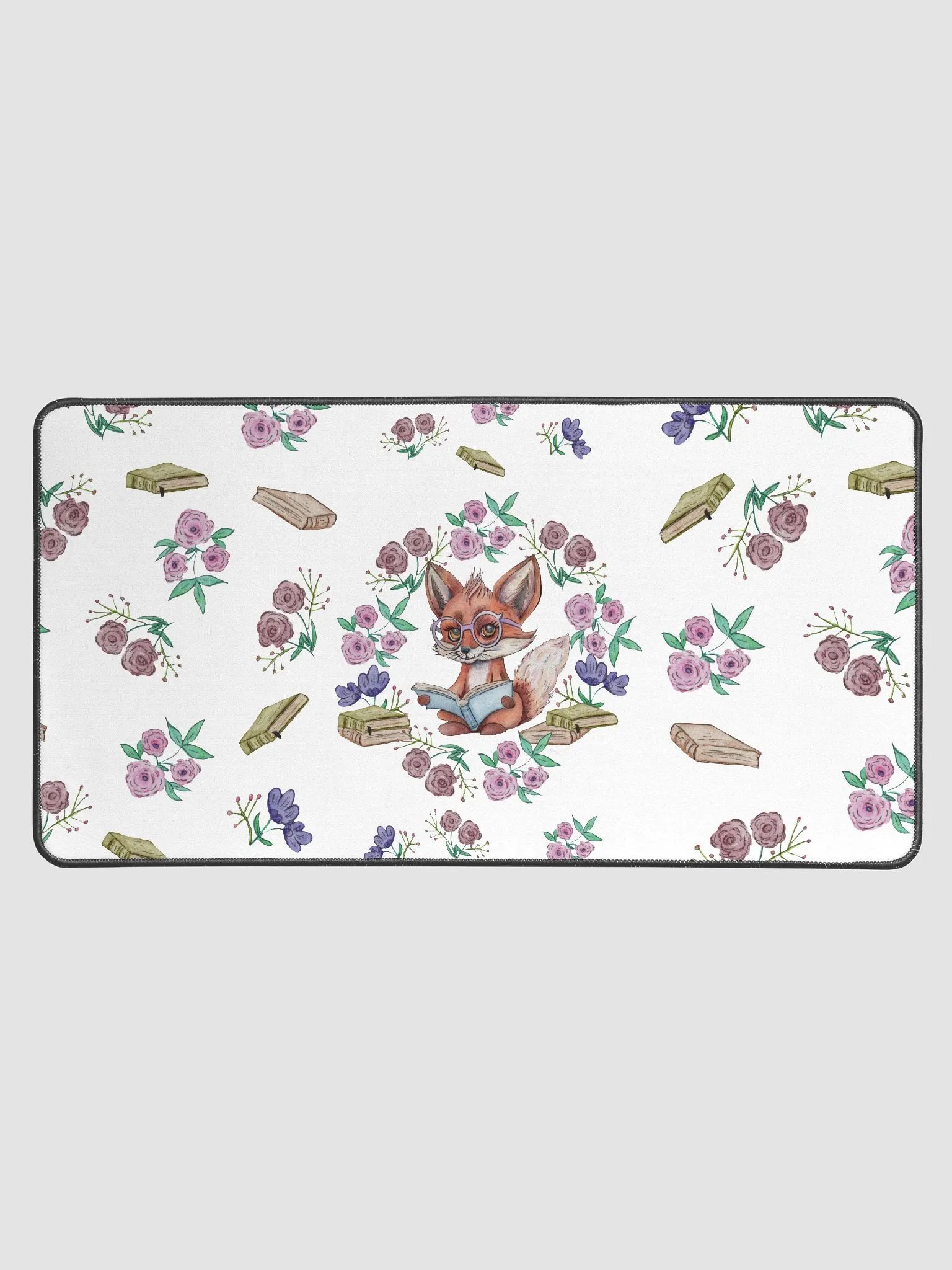 Book Smart Fox Desk Mat product image (1)