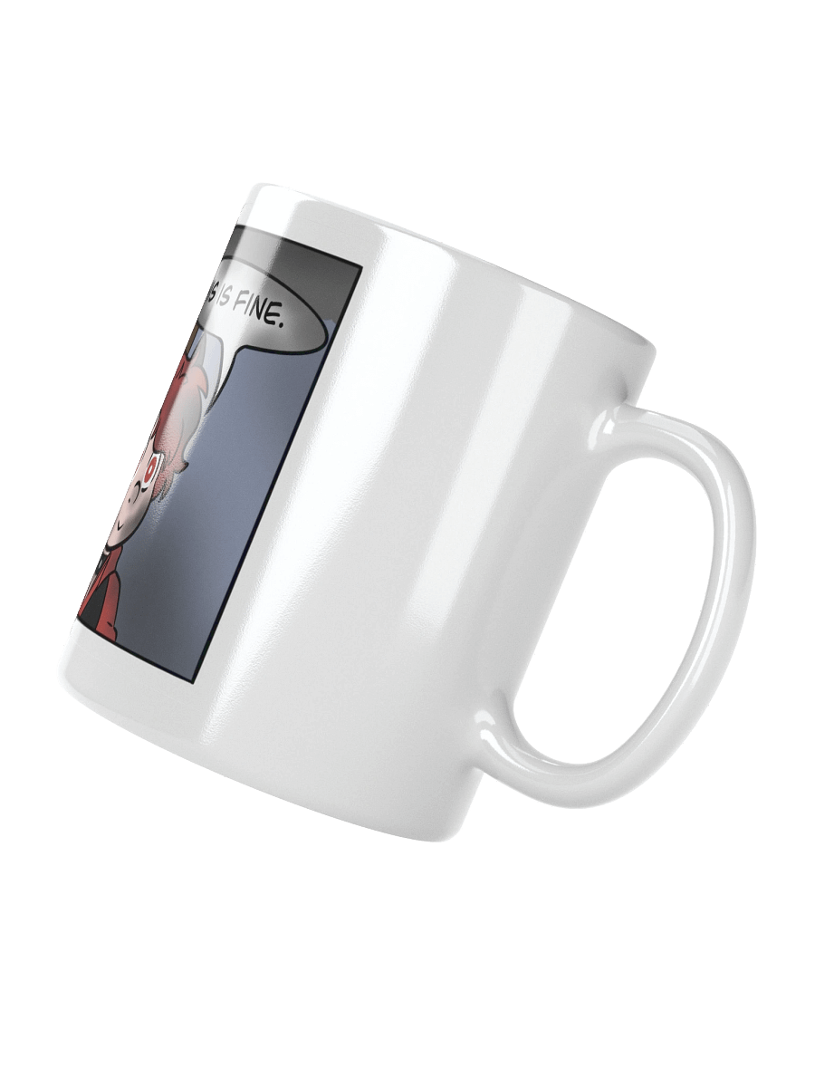 White Glossy Mug - This Is Fine Meme product image (6)