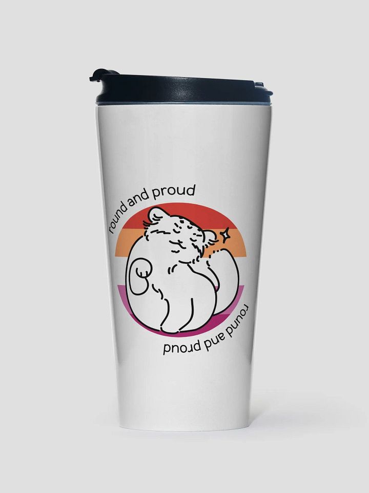 Round and Proud Manul Lesbian Version - Steel Travel Mug product image (1)