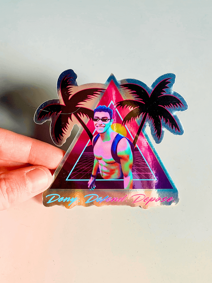 Vaporwave Vigilante Sticker product image (1)