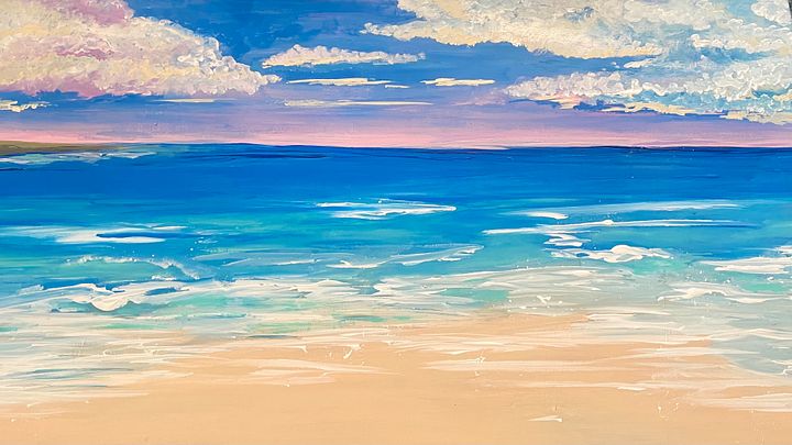 Computer wallpaper -Painted Beach Wallpaper - 1 - 1920 X 1080 product image (1)