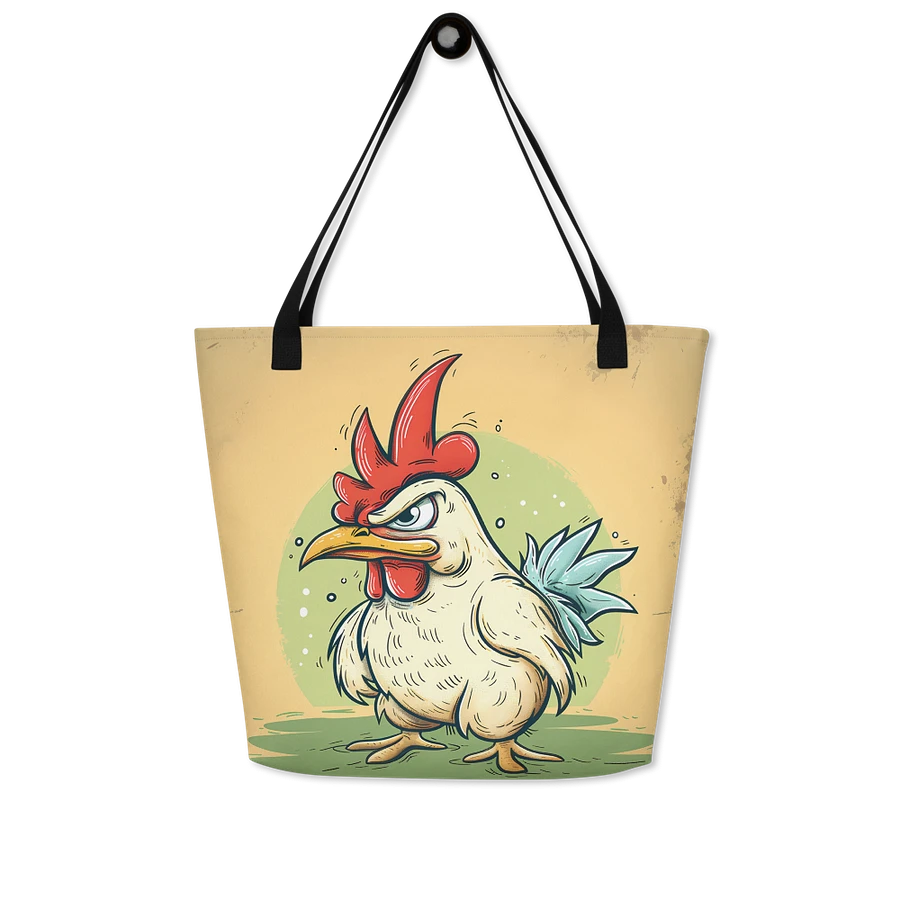 Tote Bag: Feisty Chicken with Attitude Vintage Animal Retro Style Design product image (8)