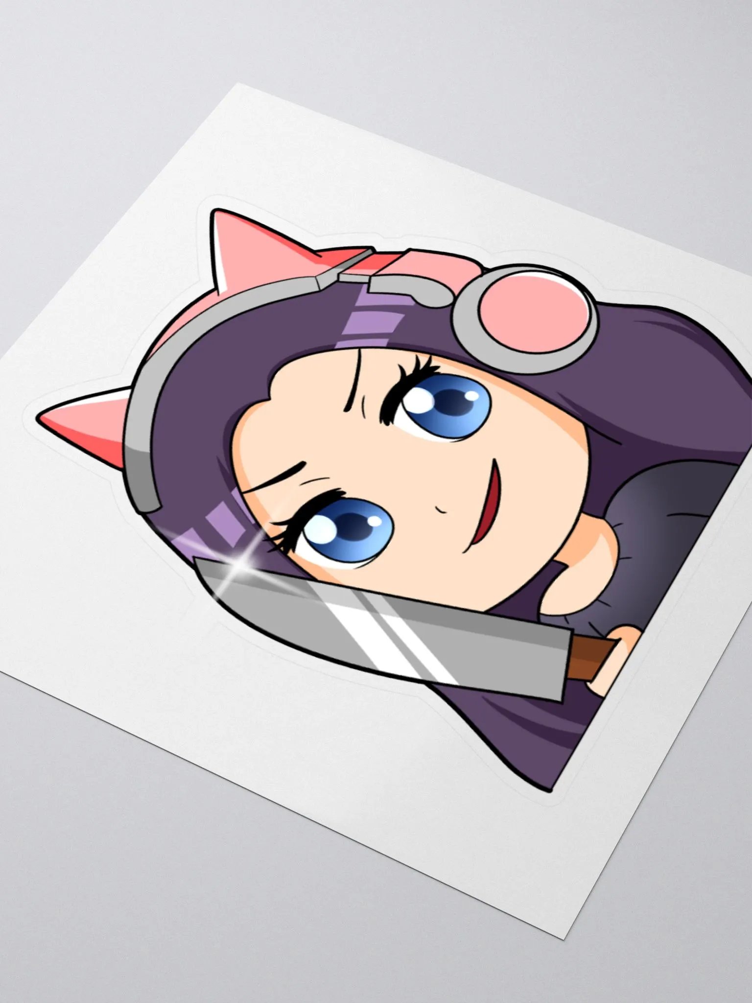 Villanarei Knaifu Waifu Kiss Cut Sticker product image (6)