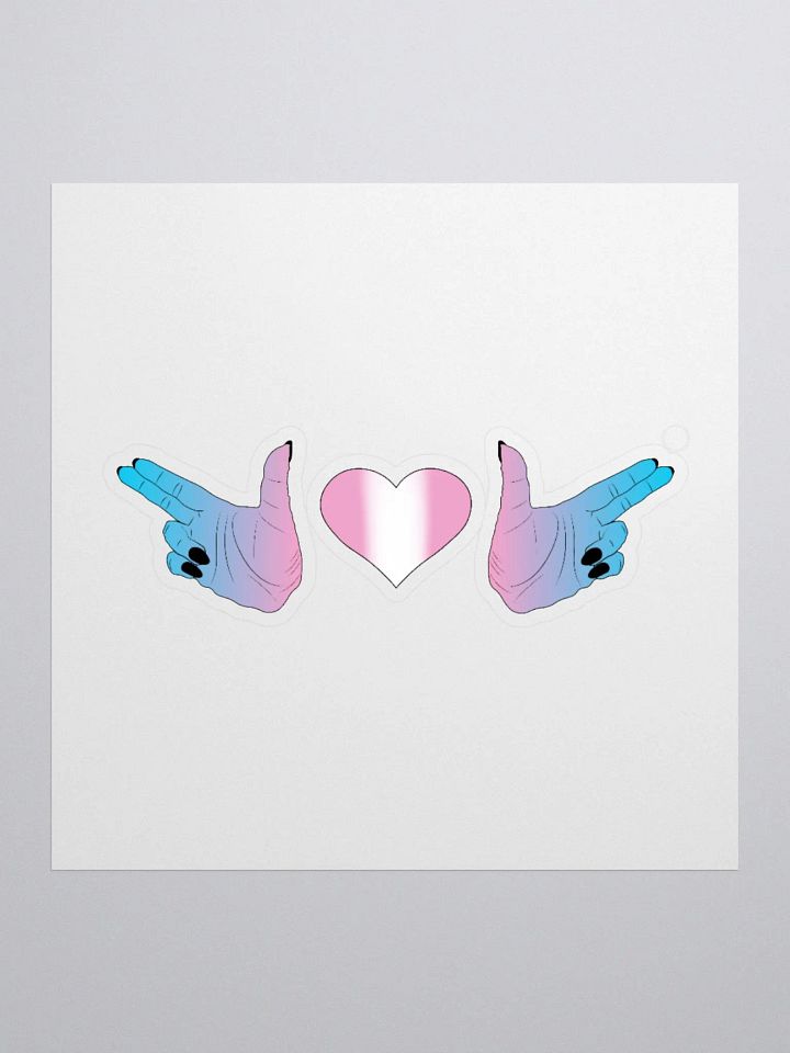 Finger Guns (trans flag) Sticker product image (4)
