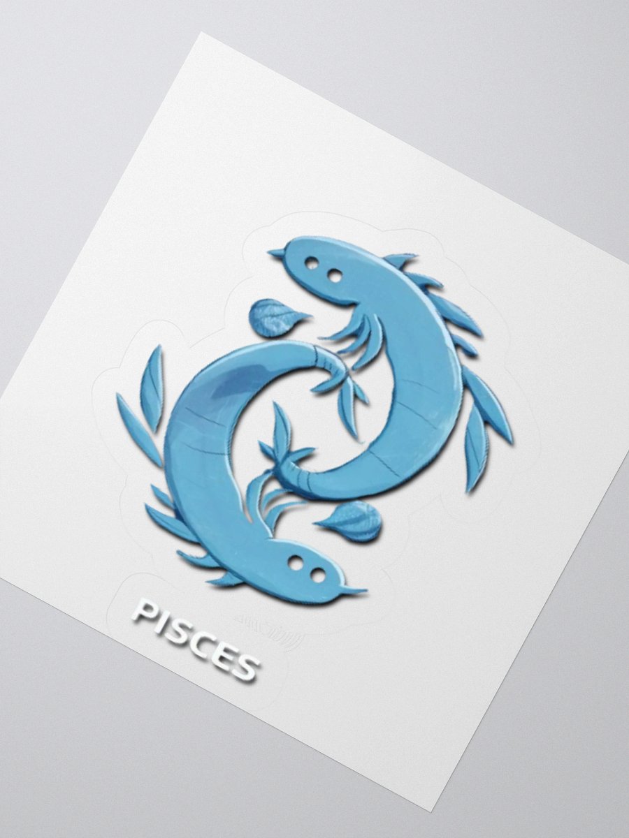 Exclusive Pisces Minimalist Sticker: Dual Fish Design - Perfect for Laptops, Cars, and Astrology Enthusiasts! product image (2)