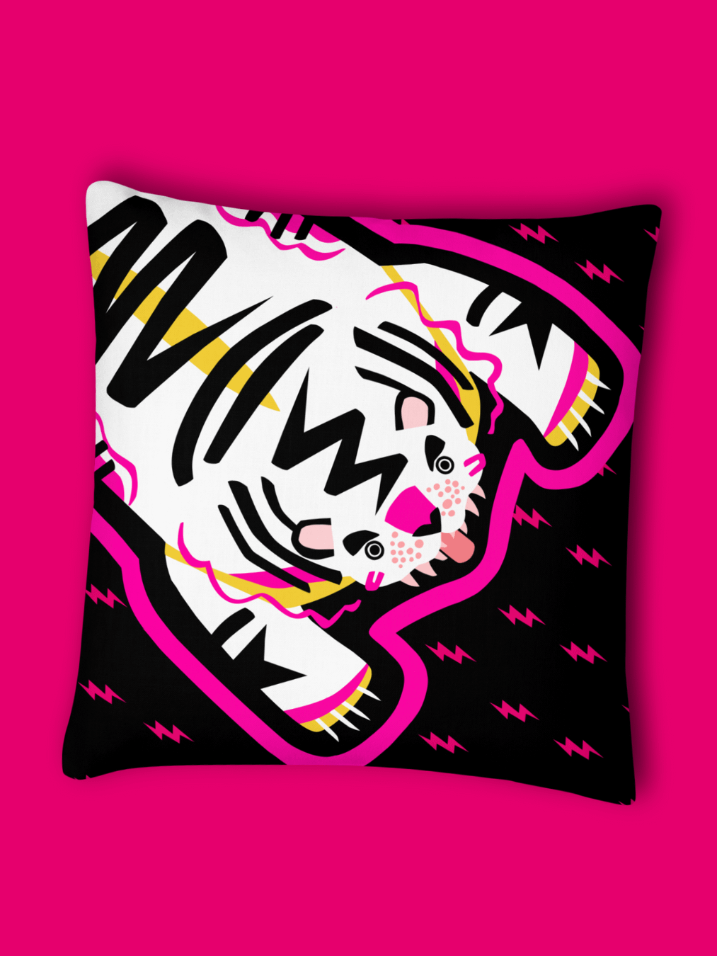 Pink and Black Tiger Pillows - 2 Sizes product image (1)