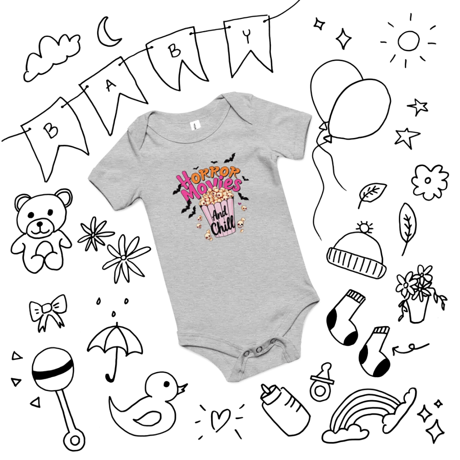 Horror Movies And Chill Baby Romper Onesie product image (12)