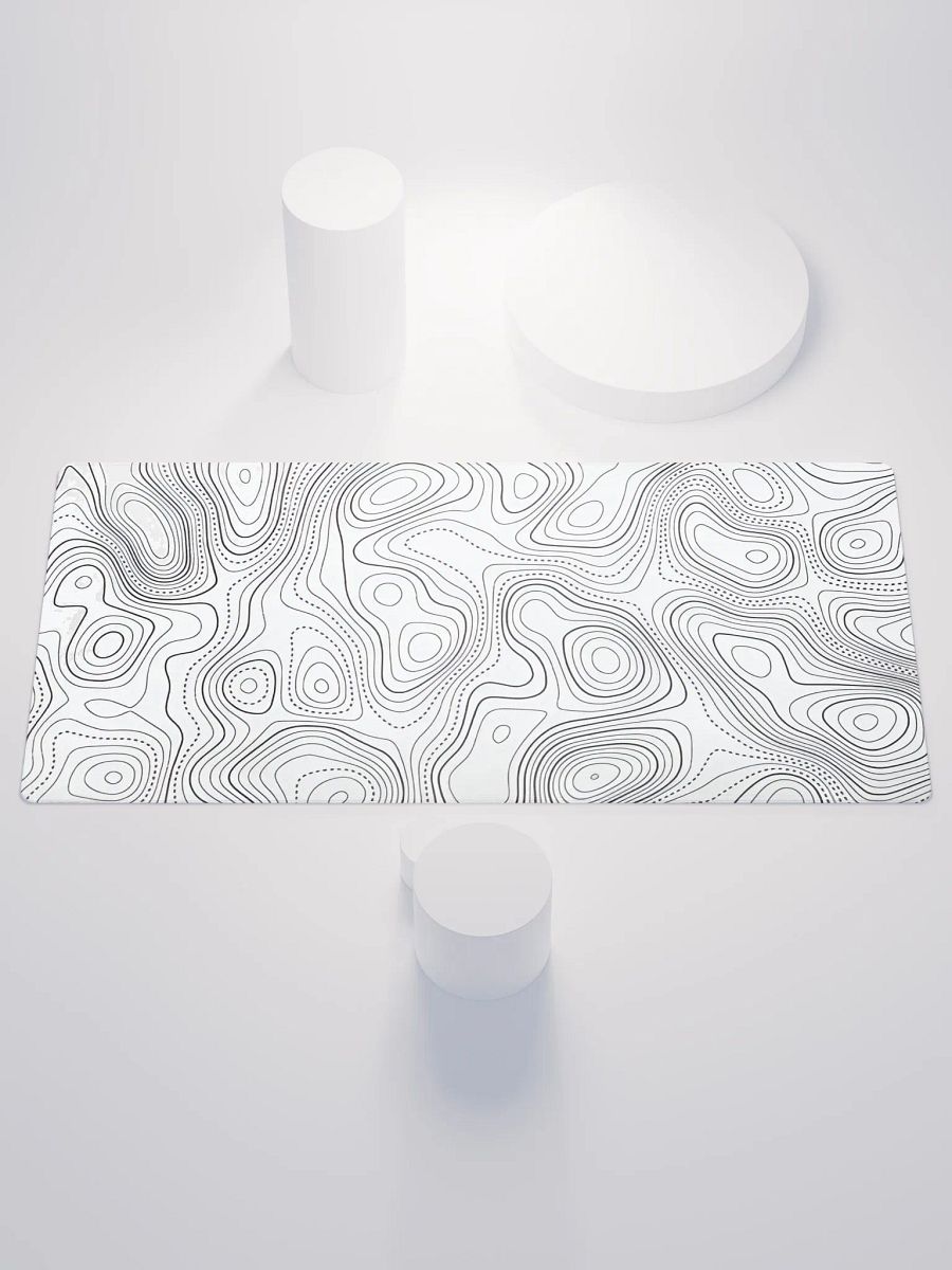 Gaming mouse pad stripes white product image (1)