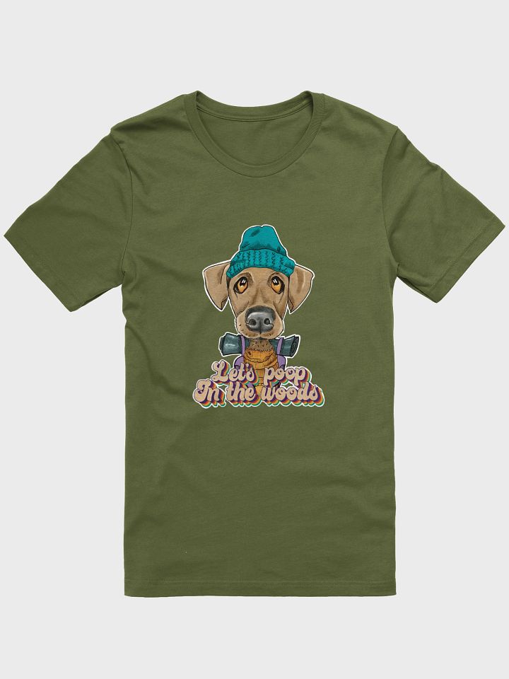 Camping Dog T shirt all Colors - Lets Poop In The Woods product image (56)