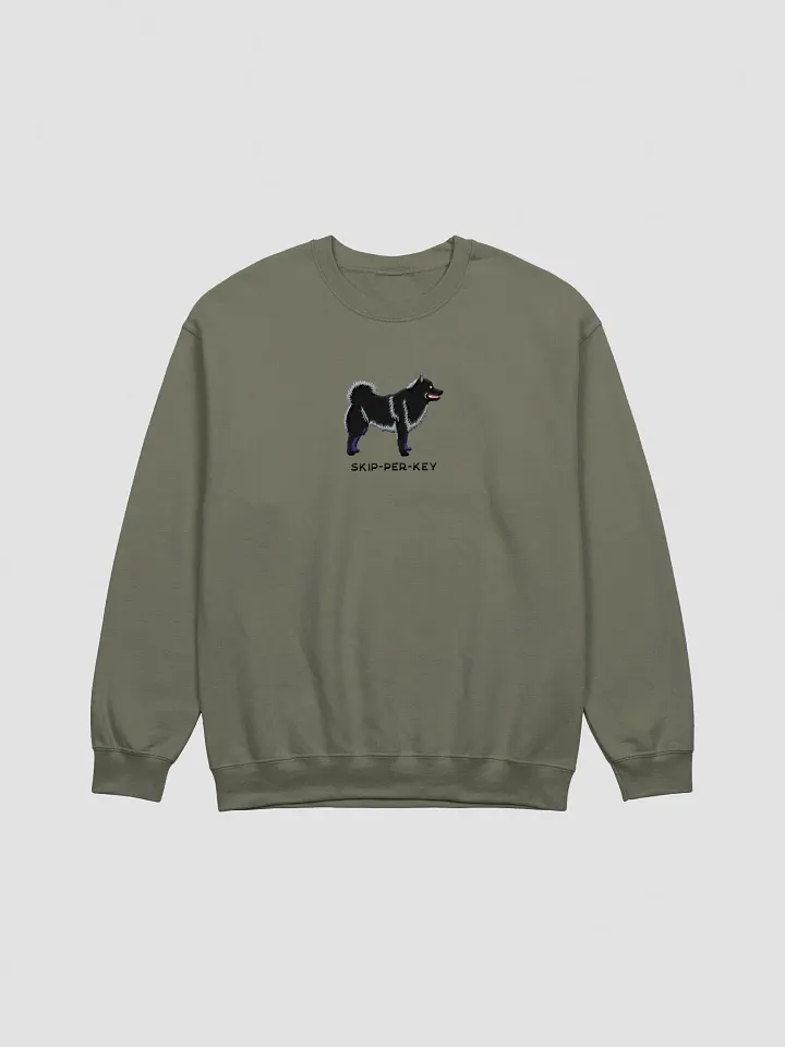 Skip-Per-Key Sweatshirt (Embroidered) of a Schipperke(Black) product image (7)