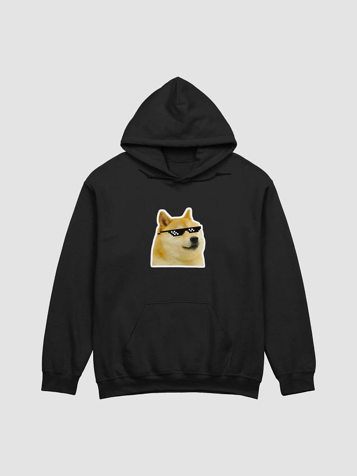 Meme Doge Pixel Sunglasses Unisex Hoodie product image (1)