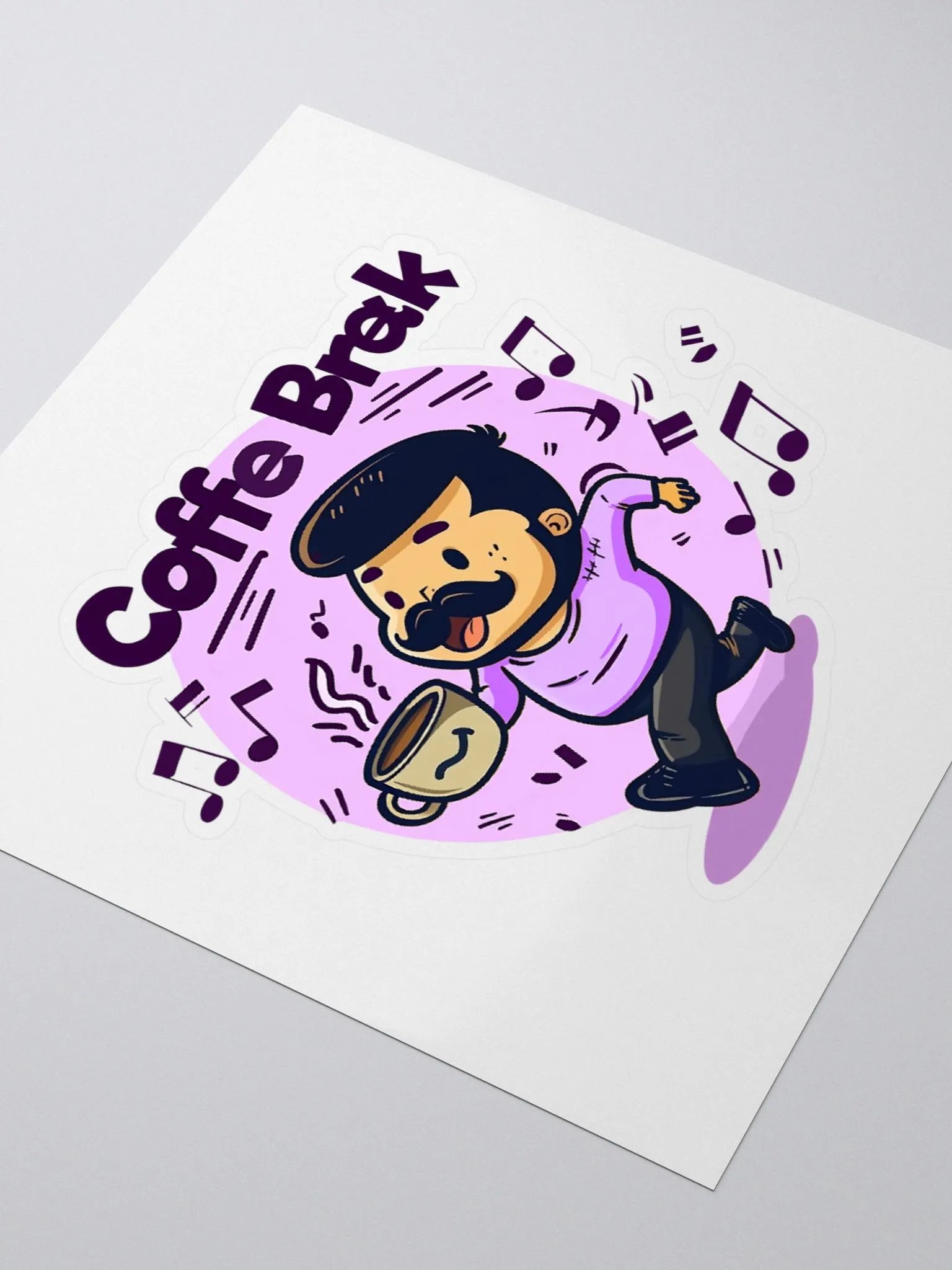 Coffee Break Purple Sticker product image (11)