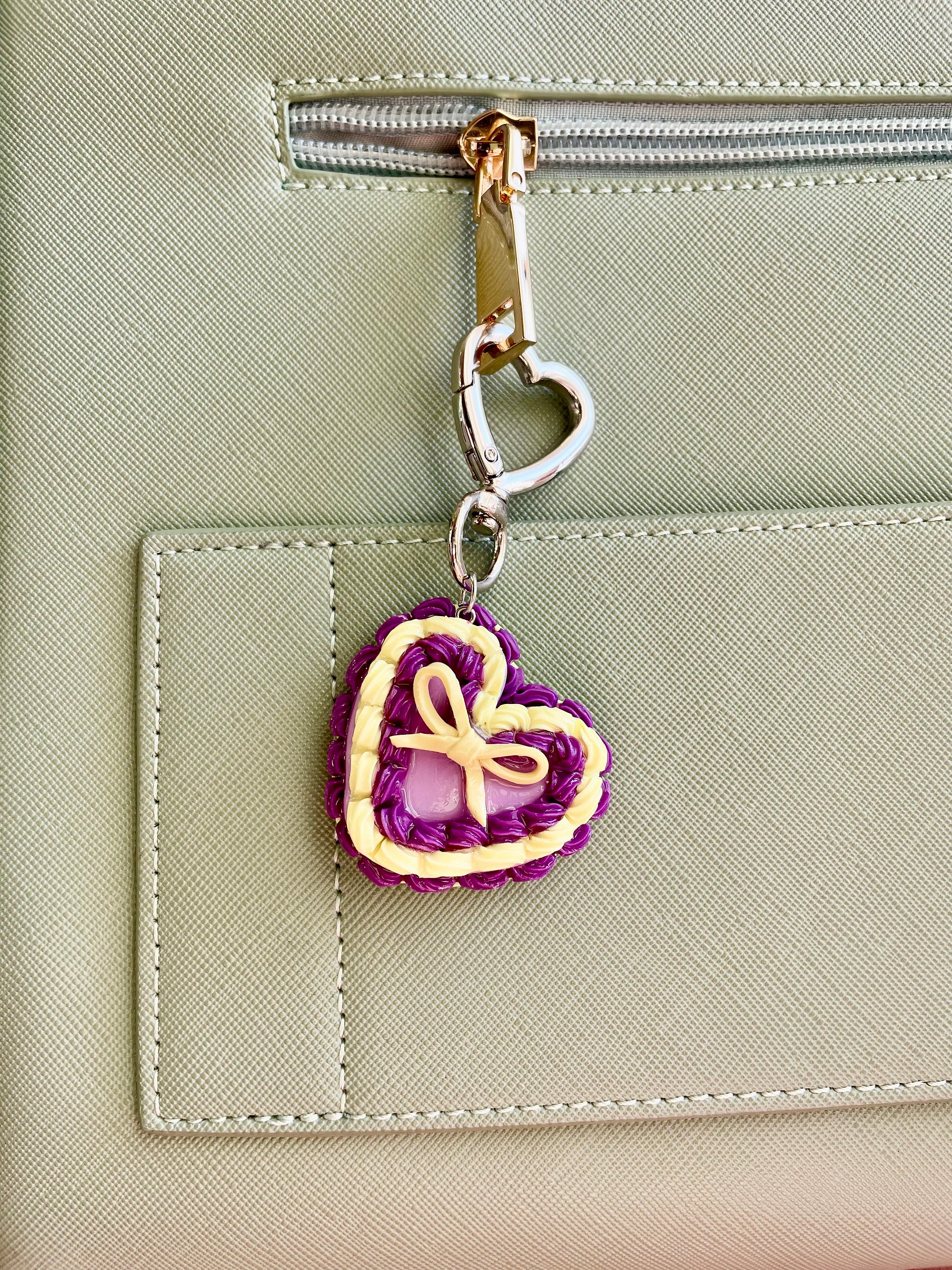 Lavender Layers - Coquette Heart Cake Keychain product image (3)