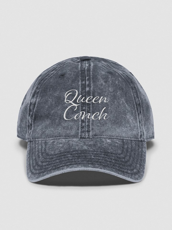 Key West Queen Conch Embroidered Vintage Wash Denim Dad Hat product image (1)