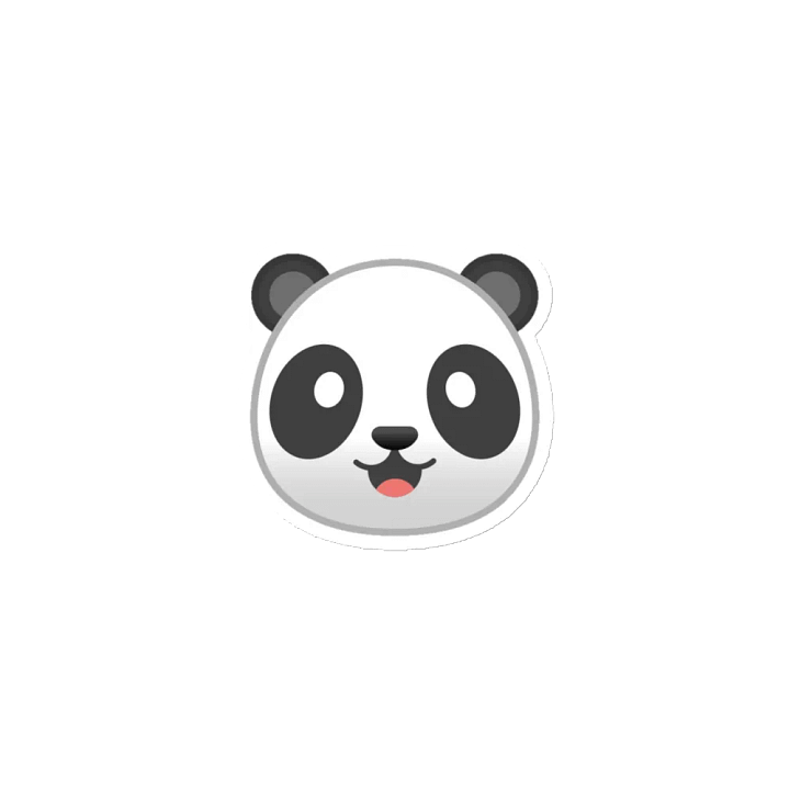 Panda Logo Die-Cut Magnet product image (1)