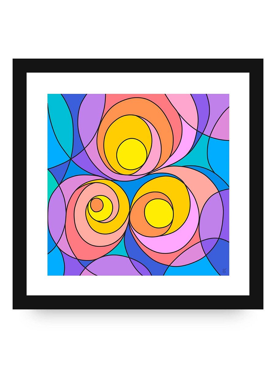Vibrant Spiral Symphony Poster - Abstract Square No. 1 product image (22)