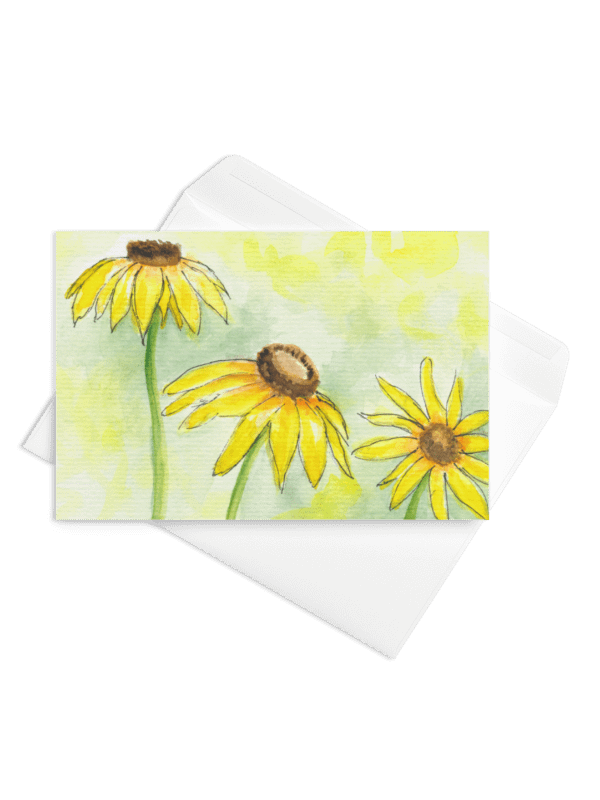 Yellow Cornflowers Blank Card product image (1)