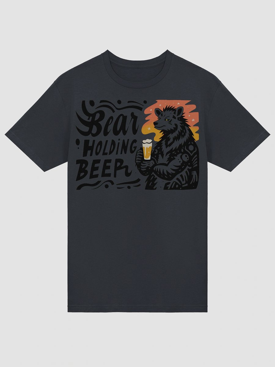 Stylized Bear with Beer Glass | Creative Typography Print Supersoft T-Shirt product image (21)
