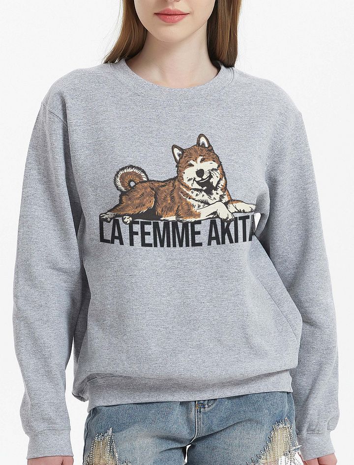 La Femme Akita Sweatshirt of an Akita Inu (Brindle) | Funny Shirt for Akita Paw-rents product image (23)