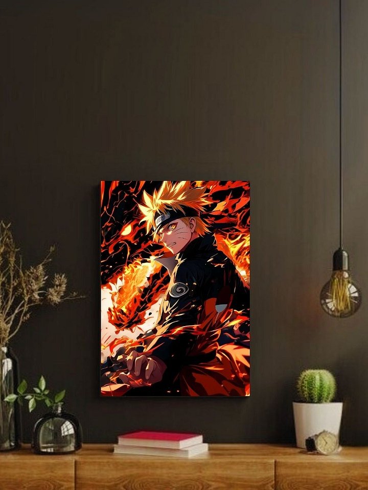 Naruto – Kurama’s Fiery Rage – 8x10 Metal Print product image (2)