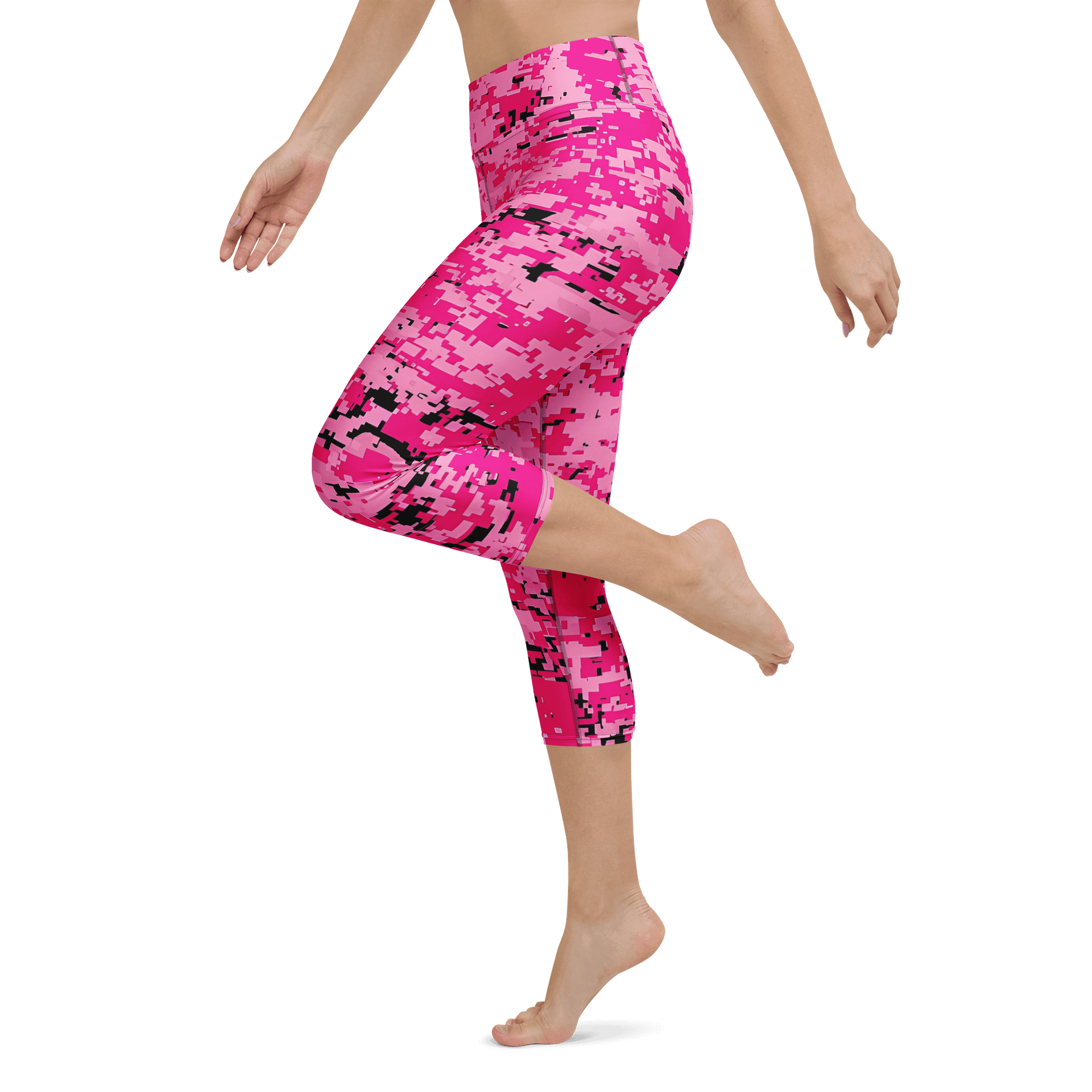 Pink Mosaic 90s Yoga Capri Leggings product image (5)