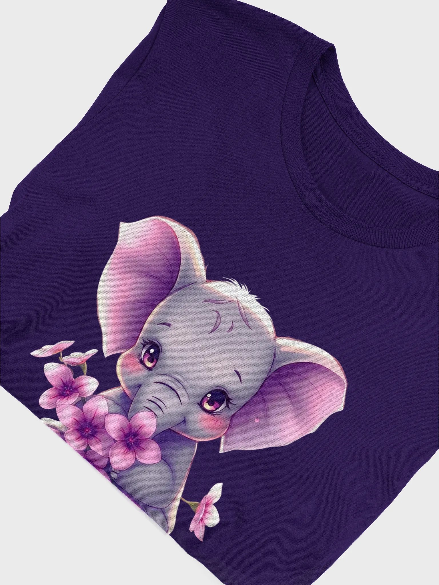 Adorable Baby Elephant with Flowers T-Shirt product image (10)