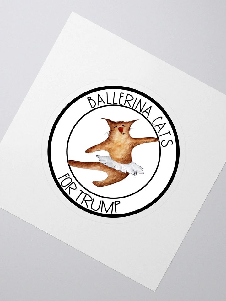 Dancing Ballerina Cat For Trump Sticker product image (2)