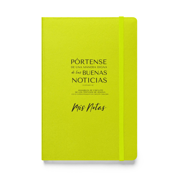 'Pórtense de una manera digna de las buenas noticias' Hardcover Notebook product image (1)