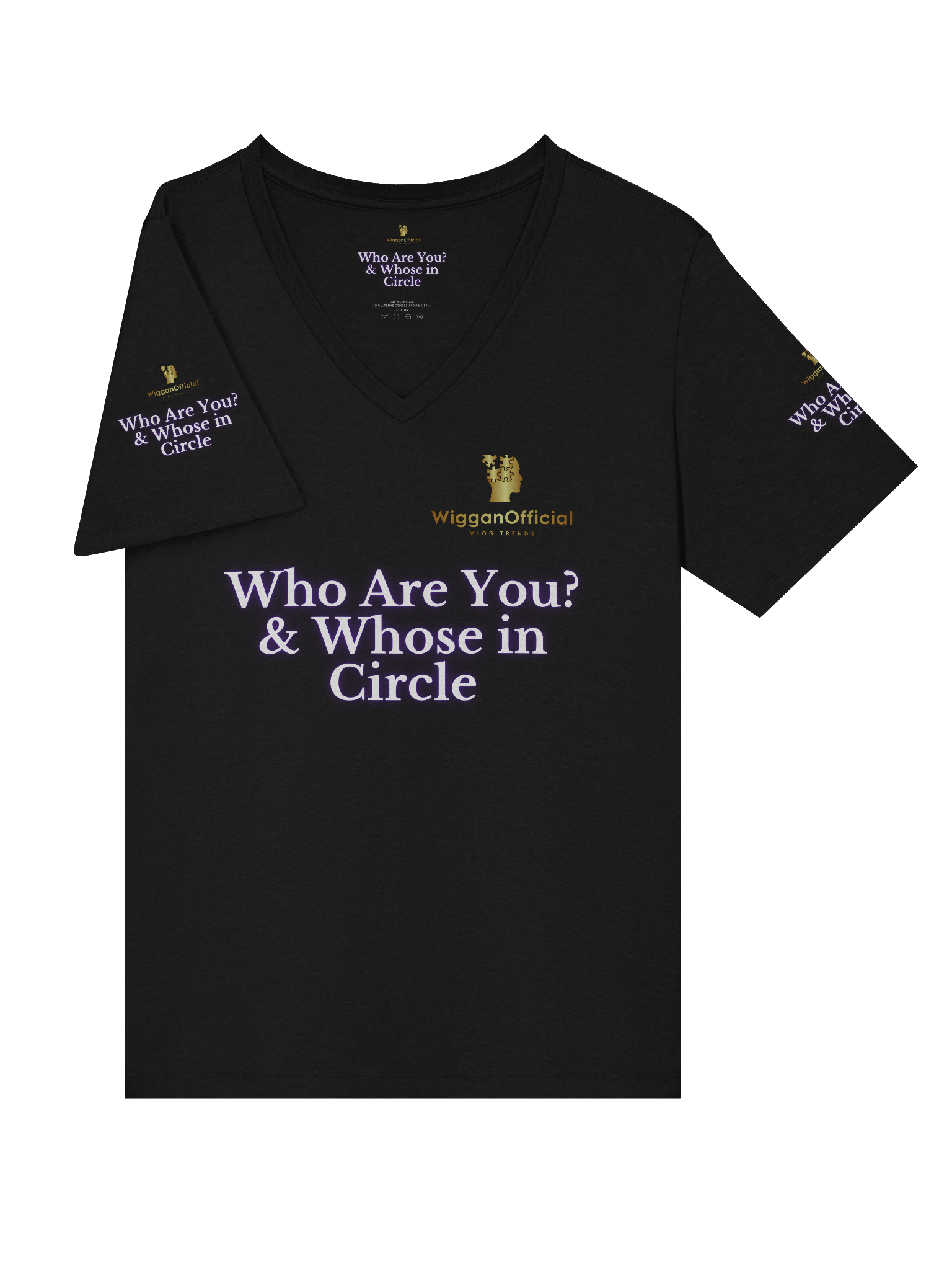 WigganOfficial “Who Are You? & Whose In Your Circle” V-Neck T-Shirt product image (30)