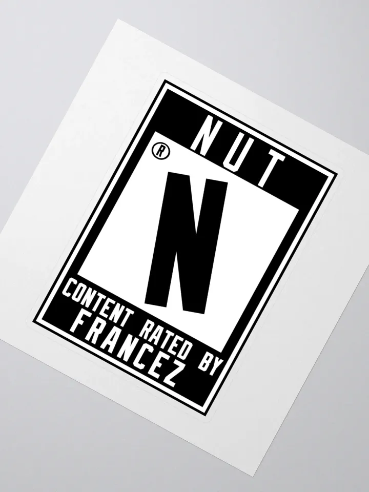 Rated N For Nut Sticker product image (4)