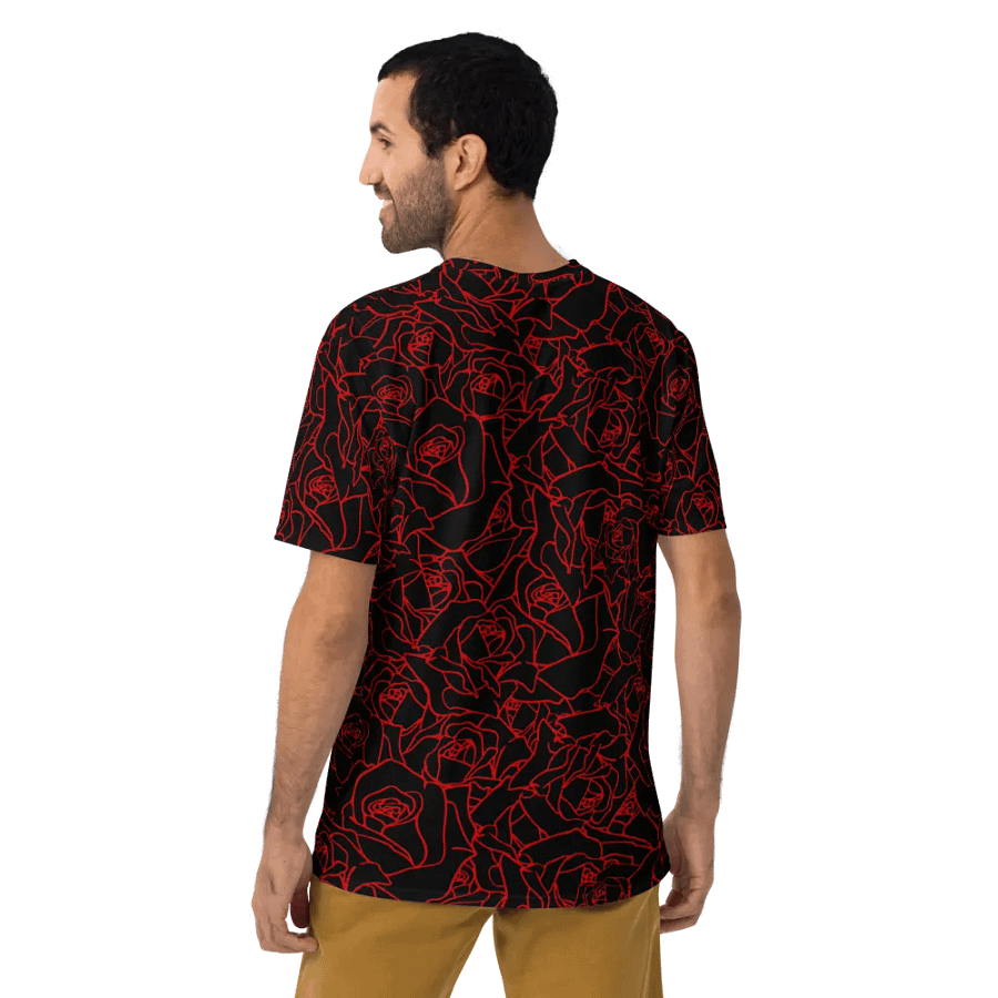 Loads of Roses · black-red crew neck t-shirt product image (4)